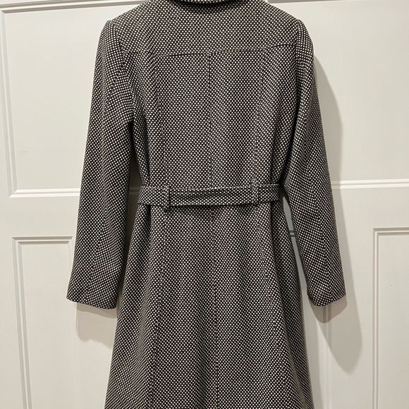 Vintage Marks & Spencer Black and Cream Textured Coat - Picture 2 of 6